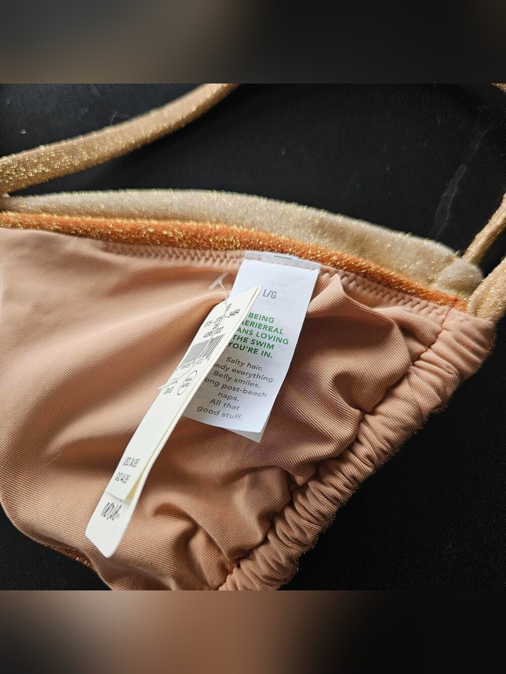 Colorblock Triangle String Bikini Top - Picture 6 of 7